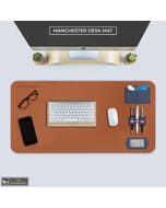 Manchester Vegan Leather Desk Mat - Tan